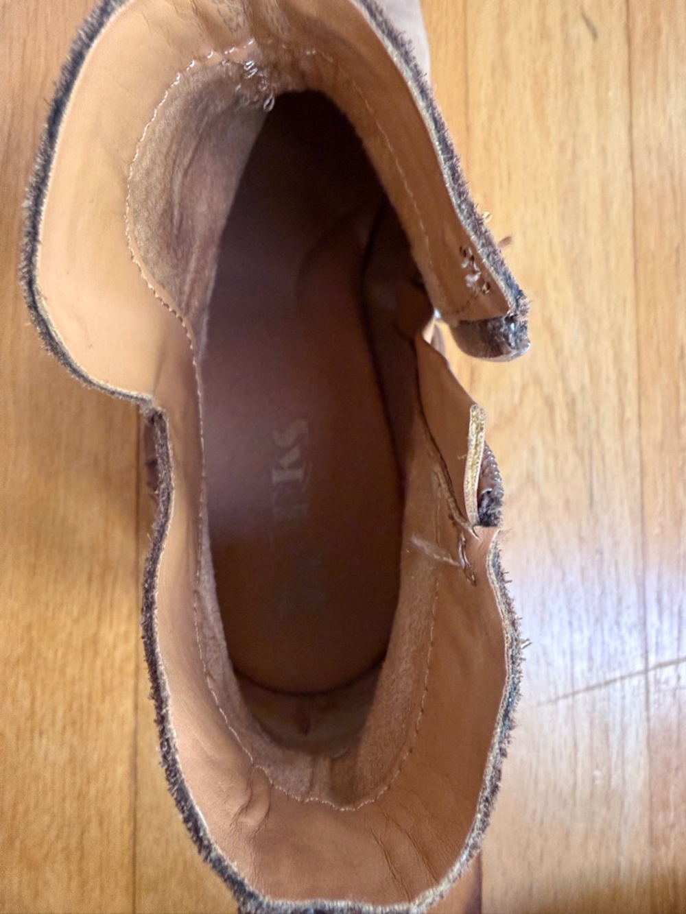Kork-Ease Two-Tone Taupe and Dark Brown Leather Ankle Booties - Picture 5 of 8